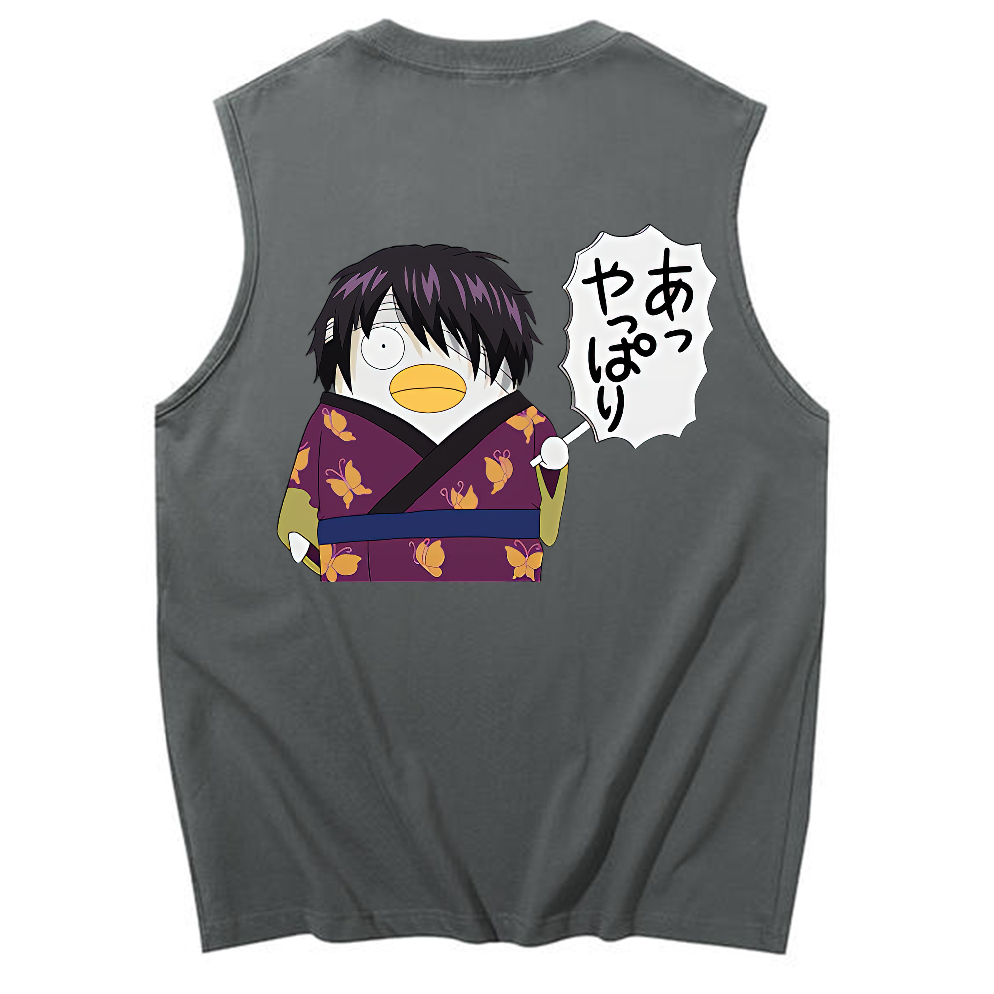 （画像用） ぎんたま 坂田銀時（さかたぎんとき） 神楽 志村新八（しむら しんぱち） GINTAMA Sakata Gintoki Kagura Shimura Shinpachi コットン100％タンクトップ（背面プリント）